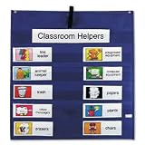 CARSON-DELLOSA PUBLISHING / CDPCD5612 / Job Pocket Chart with Grommets, Resource Guide, 26-1/2 x 27-1/2 / Sold as 1 EA