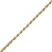 18 Kt Yellow Gold over Sterling Silver Diamond Cut Rope Chain Necklace 18in