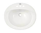 TOTO Lt511.4G#01 Supreme 4 centerset Self Rimming sanagloss Lavatory, Cotton White