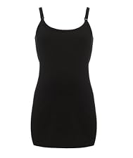 Maternity Nursing Longline Vest - Black