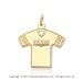 14k Yellow Gold New York Giants Cast T-Shirt Pendant