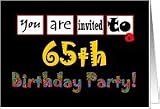 65th Birthday Party Card