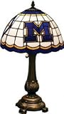 Michigan Wolverines Desk Lamp - Tiffany Style NCAA College Athletics Fan Shop Sports Team Merchandise