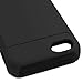 CoverON Hybrid Dual Layer Case with Credit Card Holder for Apple iPhone 5C - Black Hard Black Soft Silicone