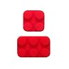 iPhone 4S / iPhone 4 Detachable Brick Two Pc Set For Play Brick Style Silicone Case - Red