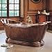 Herbeau 071158 Polished Copper & Brass Charleston Medicis 6 Foot Copper Free Standing Soaking Tub wi