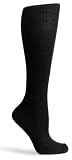 Truform Ladies 10-20 Casual Sock, Black, Large (Pack of 2)