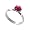 Sterling Silver Round Ruby Cubic Zirconia Solitaire Promise Ring Size 5