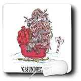 Rich Diesslins Cartoon Days of Christmas TCDC - Kevin Edler Cartoon about Reindeer Sneezes - Gesundheit - Mouse Pads