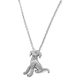 Favero 18kt White Gold Diamond Dog Pendant .14kt