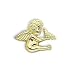 14k Yellow Gold Angel With Holy Spirit Lapel Pin