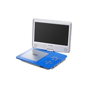 Sylvania SDVD1030-BLUE 10-Inch Portable DVD Player with Swivel Screen and USB SD Card Reader - Blue by
