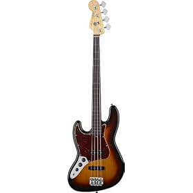 Fender 0193720700 American Standard Jazz Bass Left Handed Guitar - Rosewood Fingerboard - 3-Color Sunburst: Musical Instruments