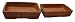 Terracotta asian oblong bonsai planters / pots - ceramic, set of 2