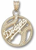 Los Angeles Dodgers Pierced "Dodgers Baseball" Pendant - 14KT Gold Jewelry