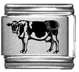 Clearly Charming Cow Laser Italian Charm