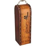 Wooden Hand Made Calico Art Wine Gift Box, Holds One Bottle