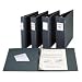 Wilson Jones Basic Vinyl Round Ring 3 Inch Capacity Black Binder with Label Holder (368-49NHB)