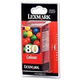 Lexmark No. 80 Inkjet Cartridge Page Life 275pp Colour Ref 12A1980