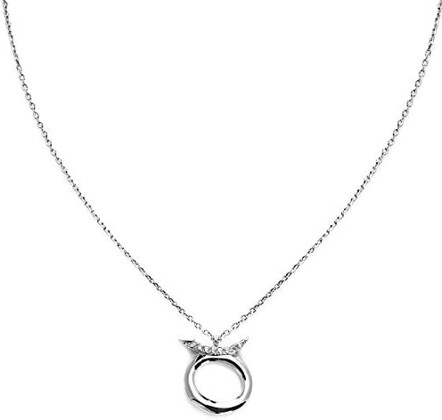 Blinglane Women's Horoscope Zodiac Taurus Elegant Fashion Rhodium plated Necklace