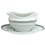 Mikasa Platinum Crown Gravy Boat and Stand
