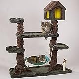 Cat Climber - Meow Town Kitty Treehouse Hideaway - 39L x 15 1/2W x 39 1/2H