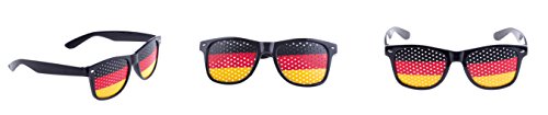 Fan Party Brille Deutschlandsfarben schwarz rot gold Ein Muß für Fußball Fans. EM 2016