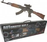 AK47 AK-47 Battery Operated Toy Military Automatic Machine Gun Assualt Rifle Machine Weapon With Shooting Sounds (FULL SIZE)