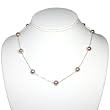 HinsonGayle Gem Collection Handpicked AAA 7.5-8.0mm Pink Cultured Pearl Tin Cup Necklace (18K White Gold)