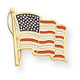 14k Enameled American Flag Tie Tac