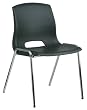 Plastic Scoop Seat Chair With Chrome Frame Packed 4 Per Carton By Office Star Furniture With Free Shipping
