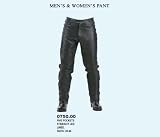 Unisex Leather Pants - Five Pockets, Straight Leg, Lined