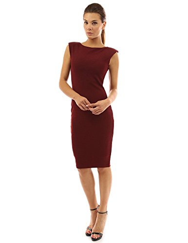 PattyBoutik Women's Boat Neck Sleeveless Sheath Dress