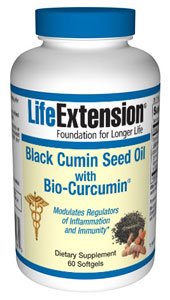 Life Extension Black Cumin Seed Oil with Bio-Curcumin Mineral Supplements, 60 Count
