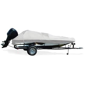 Taylor Made Products Trailerite Semi-Custom Boat Cover for Angled Transom Bass Fishing Boats with Outboard Motors by