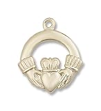 Claddagh Unusual & Specialty Gold Filled Claddagh Pendant Gold Filled Lite Curb Chain