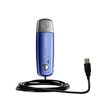 Classic Straight USB Cable for the Sony Walkman NW-E002F with Power Hot Sync and Charge capabilities - Gomadic Brand w/ TipExchange Technology