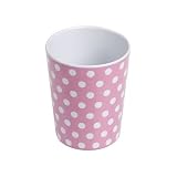 Set of 4 Melamine Retro Spot Beakers - PINK