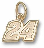Jeff Gordon Small Driver Number 24 1/4 Charm - 14KT Gold Jewelry