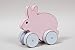 Pastel Toys Rabbit on Wheels, Wooden Toy