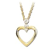 Stunning! 14k Yellow-gold Heart Moissanite Pendant-necklace
