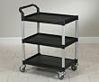 CLINTON CARTS Black plastic utility cart Item# TC-60