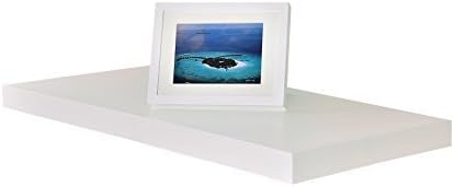 Welland Camrose White Wall shelf for TVs Video and Decor , 18 L by 16 W by 2 D by Wellpro 1169012522