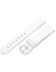 Hadley-Roma Womens LSL730RT 180 18-mm White Patent Leather Watch Strap