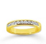 18k Yellow Gold 11 Stone 1/3Ct Diamond Anniversary Band