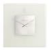 Wall clock, 13.8" vk, glass/alu, "Square" Design Clock