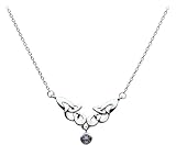 Image of Kit Heath Heritage Sterling Silver Ladies 9209AM Celtic Amethyst Knot Necklace