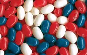 Jelly Belly Jelly Beans Red, White & Blue Mix [10LB Case] by Jelly Belly