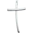 14K White Gold Cross Pendant - 32.00x19.25mm