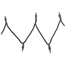 Bethlehem Lighting Indoor Outdoor Holiday Christmas Light Set with 50 Miniature Bulbs, Red... by GKI/Bethlehem Lighting